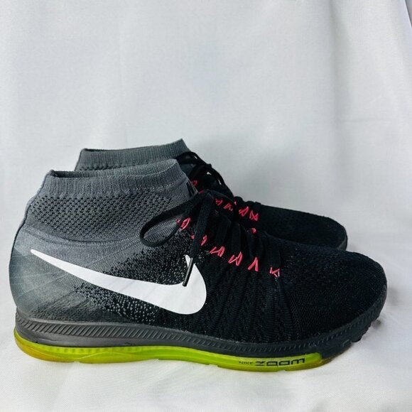 Nike Mens Zoom All Out Black Gray Flyknit Athletic Running Shoes Size US 11 - Picture 6 of 11